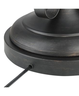 Industrial Rustic Farmhouse Floor Lamp 70" Tall with Riser 3-Light Wavy Amber Art Glass Shade for Living Room Reading