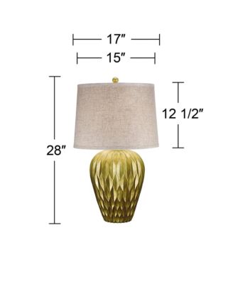 Buckhead 28" Tall Urn Modern Table Lamps Set of 2  Bronze Finish Living Room Bedroom Bedside Nightstand
