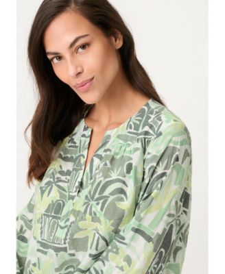 Women's Safari Print Tunic Blouse
