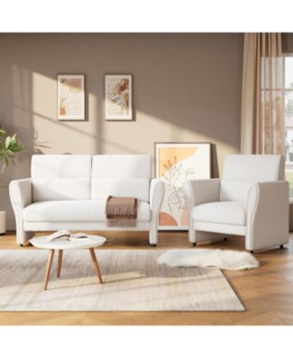 Upholstered Accent Chair with Arms, Comfy Reading Chair, Modern Lounge Chair for Living Room