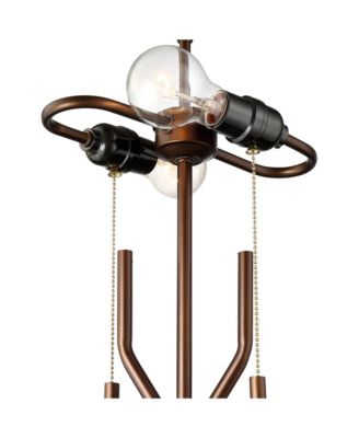 Marlowe 28.75" Tall Industrial Table Lamp with USB Charging Port and Double Shade