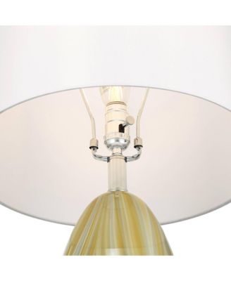 Pablo 27" Tall Modern 3-Way Table Lamp Vortex Finish Art Glass Single Shade Living Room Bedroom Bedside