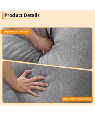 80.7" Loveseat Sofa, Fabric Sleeper Couch with Wood Frame, Easy Assembly for Apartment