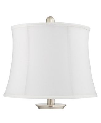 Seymore Modern Table Lamps 26" High Set of 2 Softback with USB Charging Port LED Touch On Drum Shade for Bedroom Desk