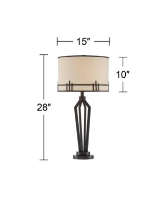 Picket 28" Tall Industrial Table Lamps Set of 2 USB Port