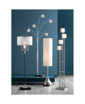 Athena Modern 72" Tall Tree Floor Lamp with Smart Socket Brushed Nickel 4-Light Clear Opal Glass for Living Room Home
