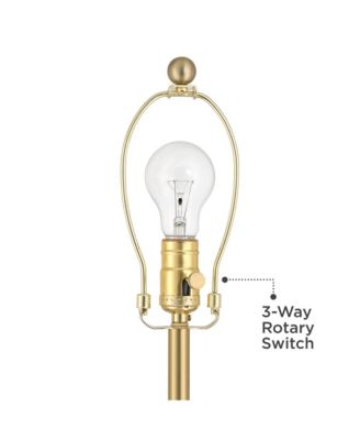 Bamba Modern 61 3/4" Tall Standing Floor Lamp Skinny Gold Metal Brass Finish Living Room Bedroom House