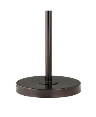 Modern 60" Tall Standing Floor Lamp Skinny Adjustable Swing Arm Metal Bronze Finish Pleated