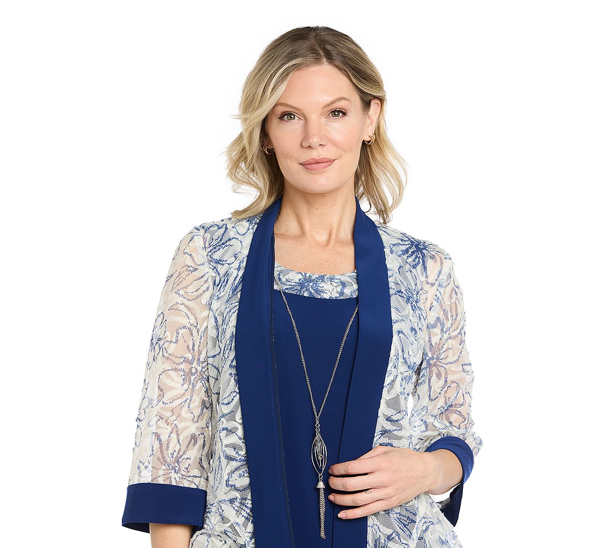 R & M Richards Petite Scoop Neck Jacket Dress view 1 — MAYCSS fashion products