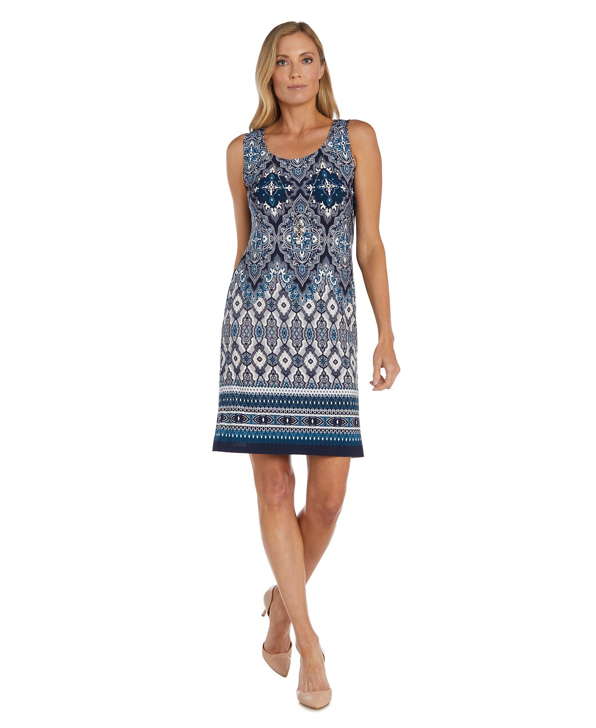 R & M Richards Petite Daytime Printed Jacket Dress view 2 — MAYCSS fashion products