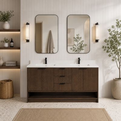 Diego 55" Bathroom Vanity Walnut