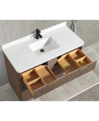 Aria 48" Bathroom Vanity Smoked Oak