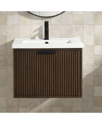Diego 24" Floating Bathroom Vanity Walnut