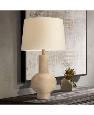 Sandstone Gourd 27" Tall Farmhouse Rustic Modern Table Lamp Bro Living Room Bedroom Bedside
