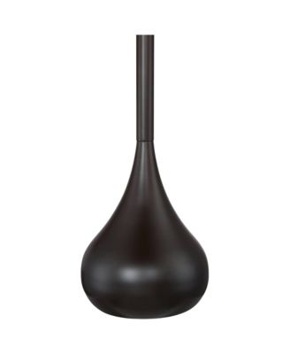 Moderne Mid Century Modern 62" Tall Droplet Floor Lamp with Smart Socket Bronze  Cylinder Shade for Living Room