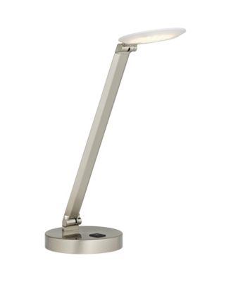 Kobie 21 3/4" High Modern Desk Lamp Adjustable Height LED USB Port Nickel Finish Metal Home Office