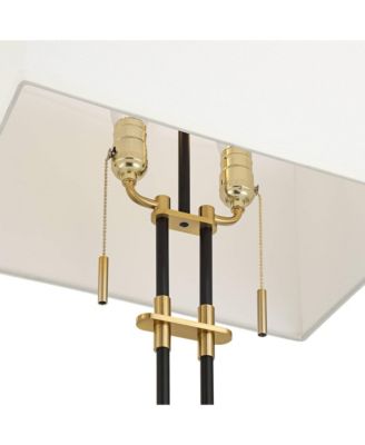 Stefano 30 1/4" High 2-Light Pull Chain USB Table Lamp