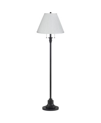 Dyna Traditional 58" Tall 2-Light Standing Floor Lamp Skinny Pole Pull Chain