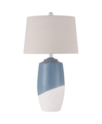Aegean 28" Tall Coastal Modern Table Lamps Set of 2 Ceramic Shade Living Room Bedroom Bedside