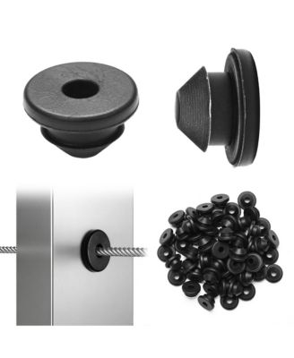 60PCS Cable Railing Rubber Grommets Protective Sleeves for 1/8" to 3/16"