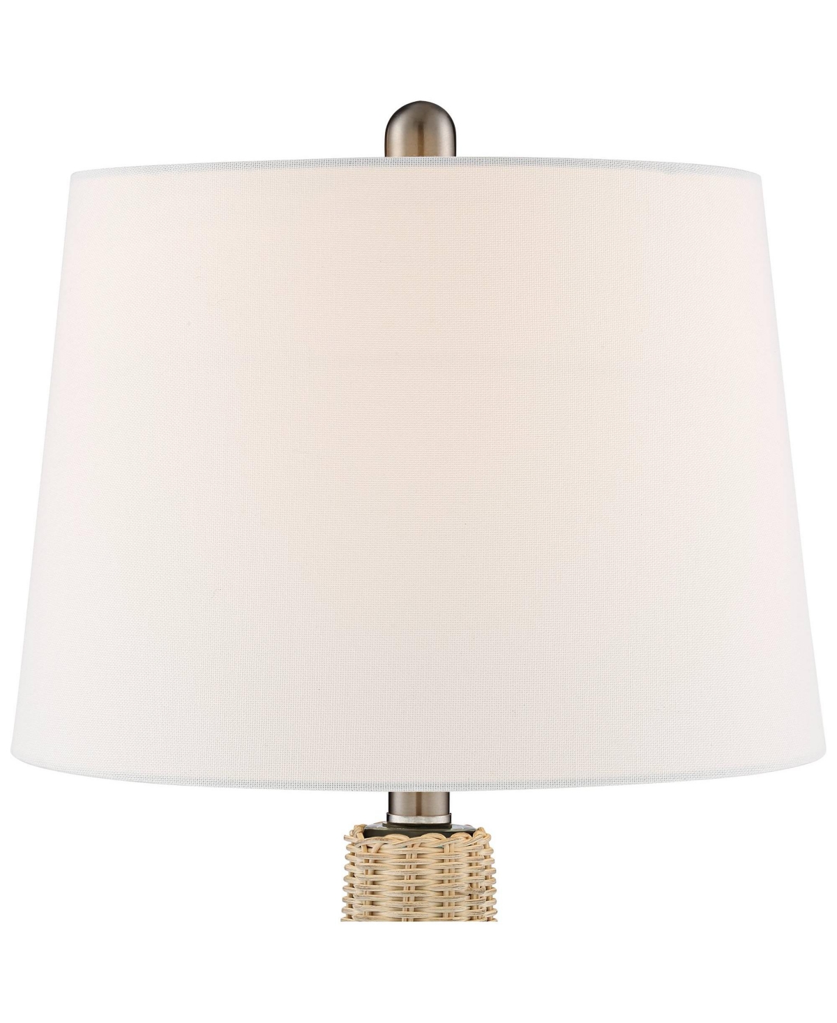 360 Lighting Alana Coastal Accent Table Lamp 22 3/4" High Rope Glass Gourd with Table Top Dimmer Fabric Drum Shade for Bedroom Living Room