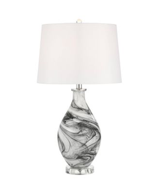 Marisa 27 1/2" Tall Modern 3-Way Table Lamp Swirl Finish Art Glass Single  Shade Living Room Bedroom