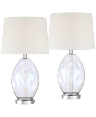 Daniella 24 3/4" High Clear Iridescent Glass Table Lamp Set of 2
