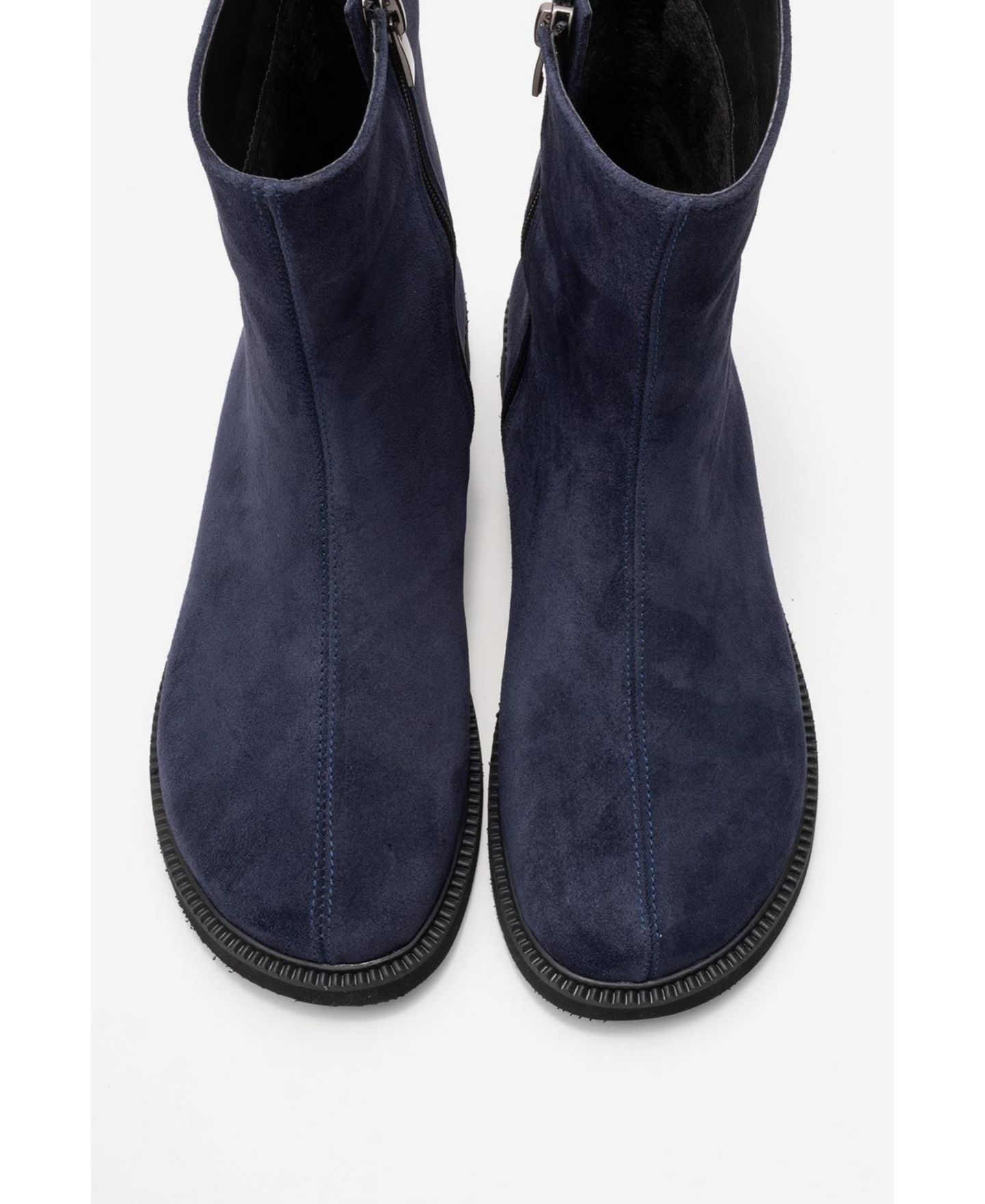 Женские ботинки Forever & Always Shoes Lucano Leather Ankle Boot, цвет: Тёмно-синий замшевый — фото 4
