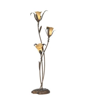 Rustic Floor Lamp with USB Charging Port 3-Light 68 1/4" Tall