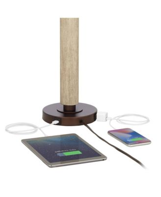 Hugo 28 1/2" Tall Rustic End Table Lamps Set of 2 USB Port Pull Chain