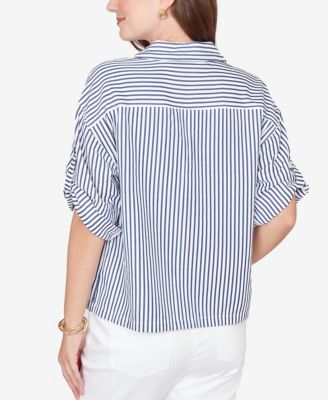Ruby Rd. Petite Beaded Seersucker Portrait Collar Jacket - Macy's