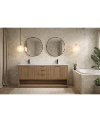 Diego 72" Bathroom Vanity Oak