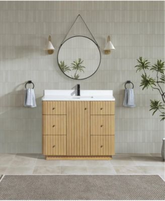 La Jolla 42" Bathroom Vanity Washed Oak