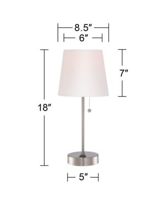 Justin Modern Accent Table Lamps 18" High Set of 2 with USB Charging Port and Table Top Dimmers for Bedroom Home Desk