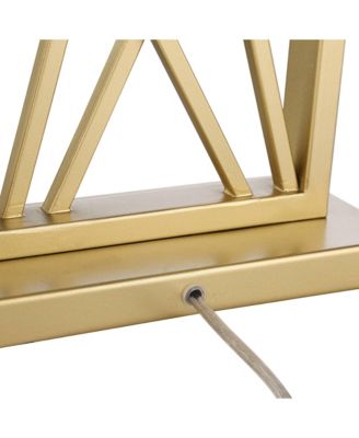 Claudia 26 1/2" Tall Open Metal Base Modern Glam Table Lamps Set of 2 Gold Finish Shade Living Room Bedroom