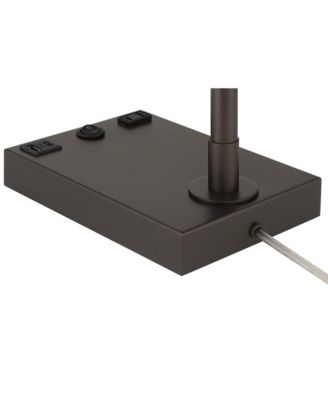 Harris 25 1/2" High Pharmacy Modern Desk Lamp USB Port AC Power Outlet Finish Metal Home Office Charging