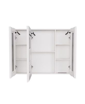 LED Bathroom Medicine Cabinet with Single-Color Light, Anti-Fogging, Easy to Install Aluminum-Plastic Cabinet