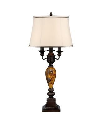 Mulholland Traditional Table Lamp 37" Tall Marbleized with USB Dimmer