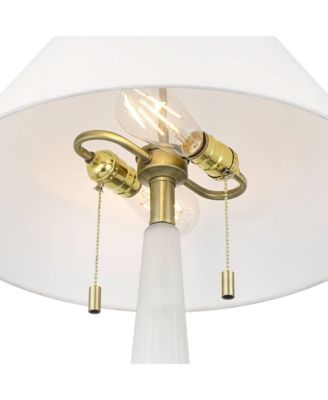 Possini Euro Regina 33" High Glass 2-Light Table Lamp Set of 2