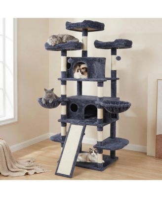 68.5 in. Cat Tree for Indoor Cats Modern Tall Tower with Cat Condos and Scratching Posts