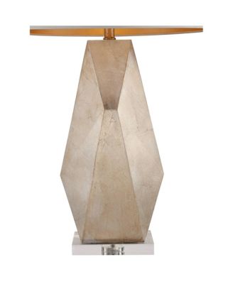 32 1/2" Tall Geometric Mid Century Modern End Table Lamps Set of 2 Champagne Gold Living Room Bedroom