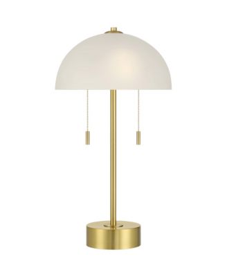 Lia 22 1/2" High Metal Mushroom Pull-Chain 2-Light Table Lamp