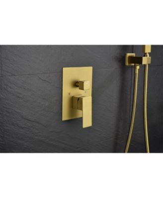 Wall Mount Rainfall Shower Head, 10-Inch Stainless Steel Rain Shower System with Adjustable Angle