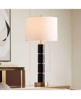 Possini Euro Rainier 30 1/2"H Faux Leather Column Lamp Set of 2