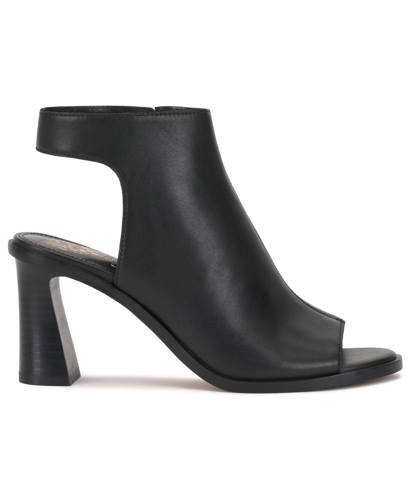 Женские ботинки Vince Camuto Rimdia Peep Toe Slingback Shooties, цвет: Чёрный кожаный — фото 2