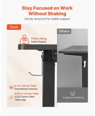 L Shaped Electric Standing Desk 63 x 55 in, Adjustable Height Corner Desk with LED Light Strip and Power Strip
