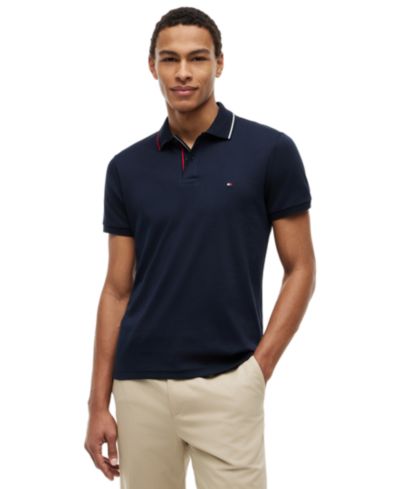 Tommy Hilfiger Men's Slim-Fit Smooth Touch Tipped Polo Shirt