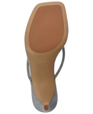 Women's Mayan Rhinestone Thong Kitten Heel Sandals