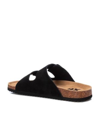 Men's Cork Footbed Suede Leather Sandals