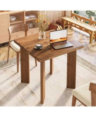 Solid Wood Square Dining Table, 31.5-Inch Farmhouse Small Kitchen Table